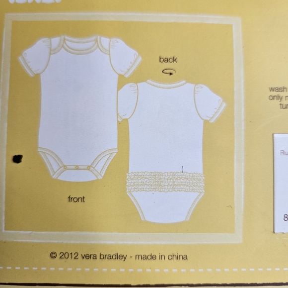 Vera Bradley Lilli Bell Ruffle Bodysuit 3-6 Months NEW In Box - Picture 4 of 7